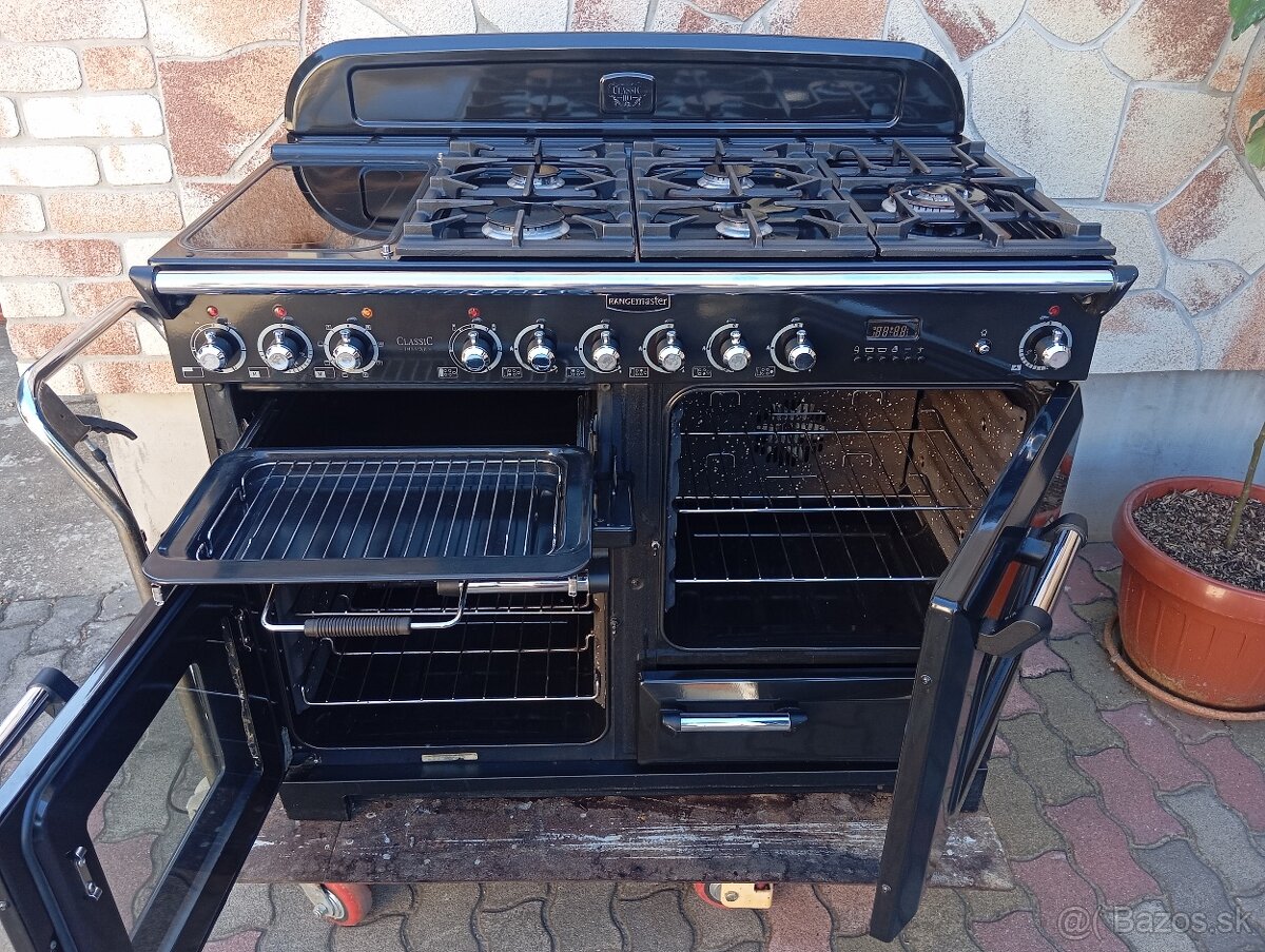 English Rangemaster deluxe 5 plynových, 3 elektrické rúry - 5