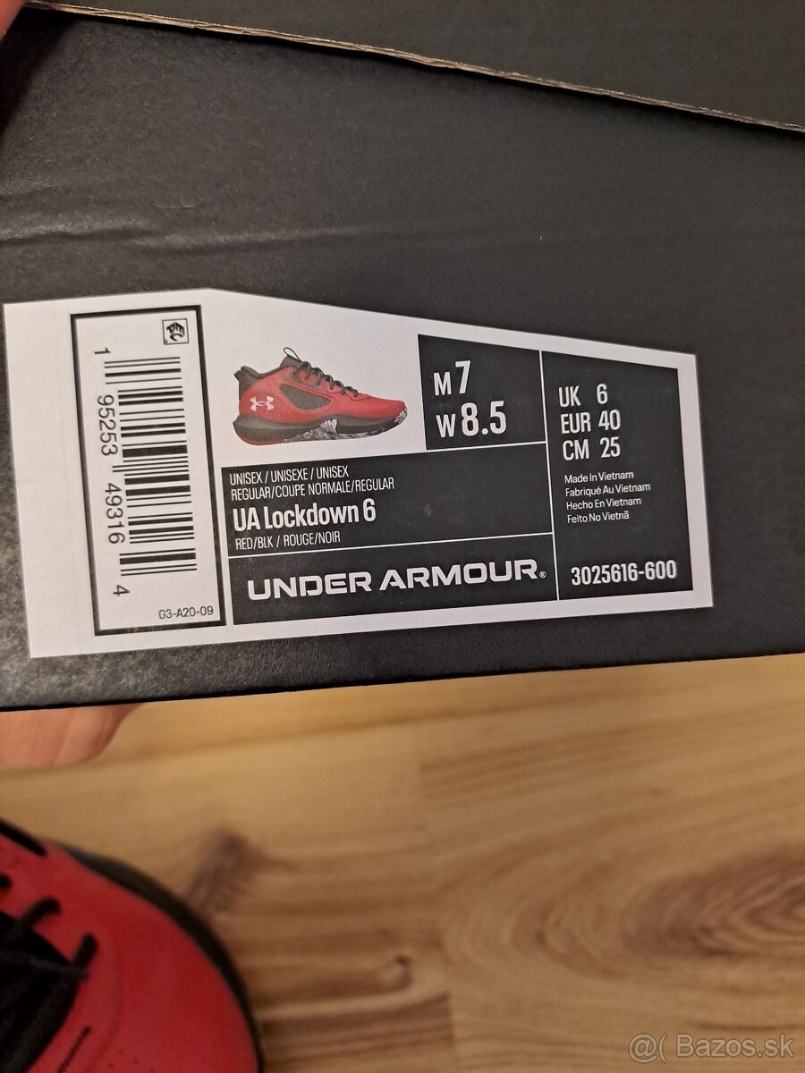 Tenisky Under Armour UA PS Lockdown 6-RED - red - 5