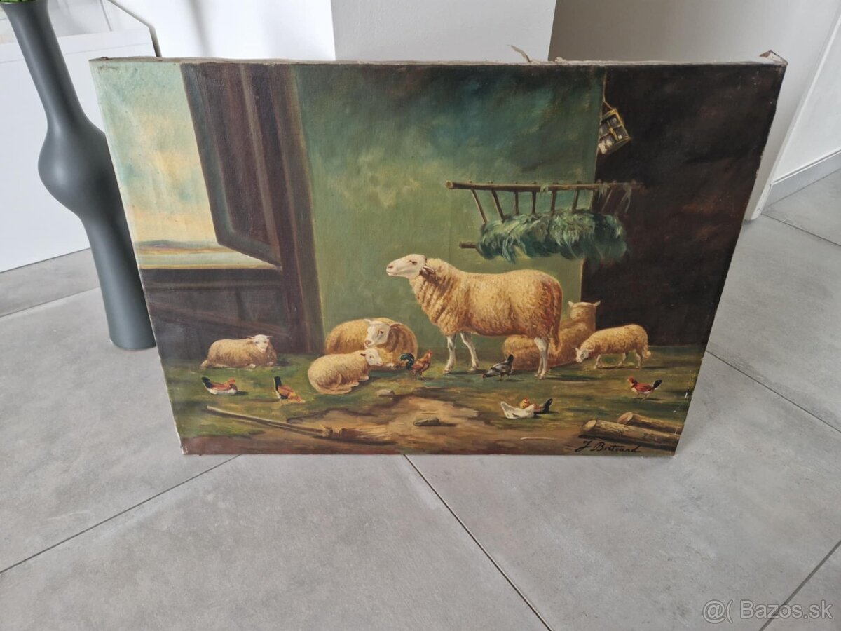 Obraz maľba na platne ovečky - 5