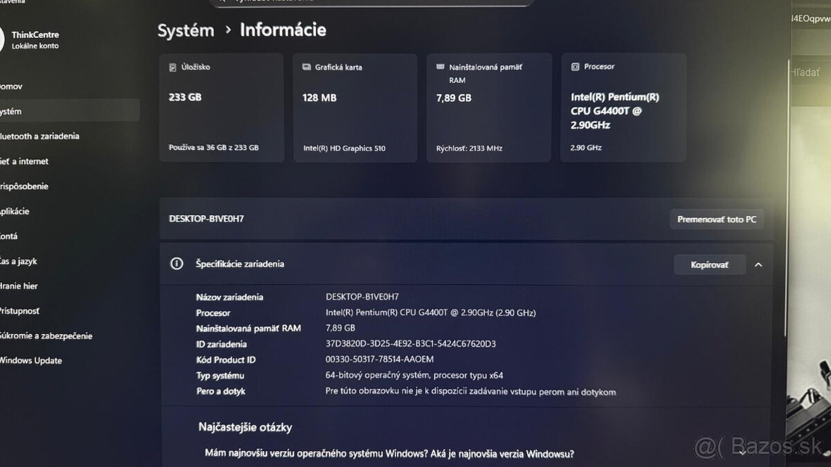 MiniPC ThinkCentre M700 - 5