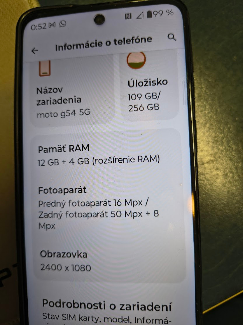 mobilný telefón , mobil Motorola moto g54 5G - 5
