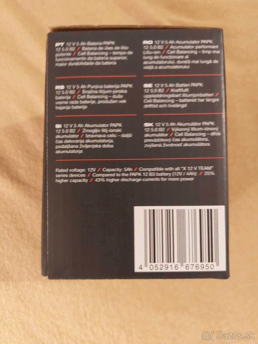 Nový Parkside Akumulátor 12 V/5 Ah PAPK 12 5.0 B2 - 5