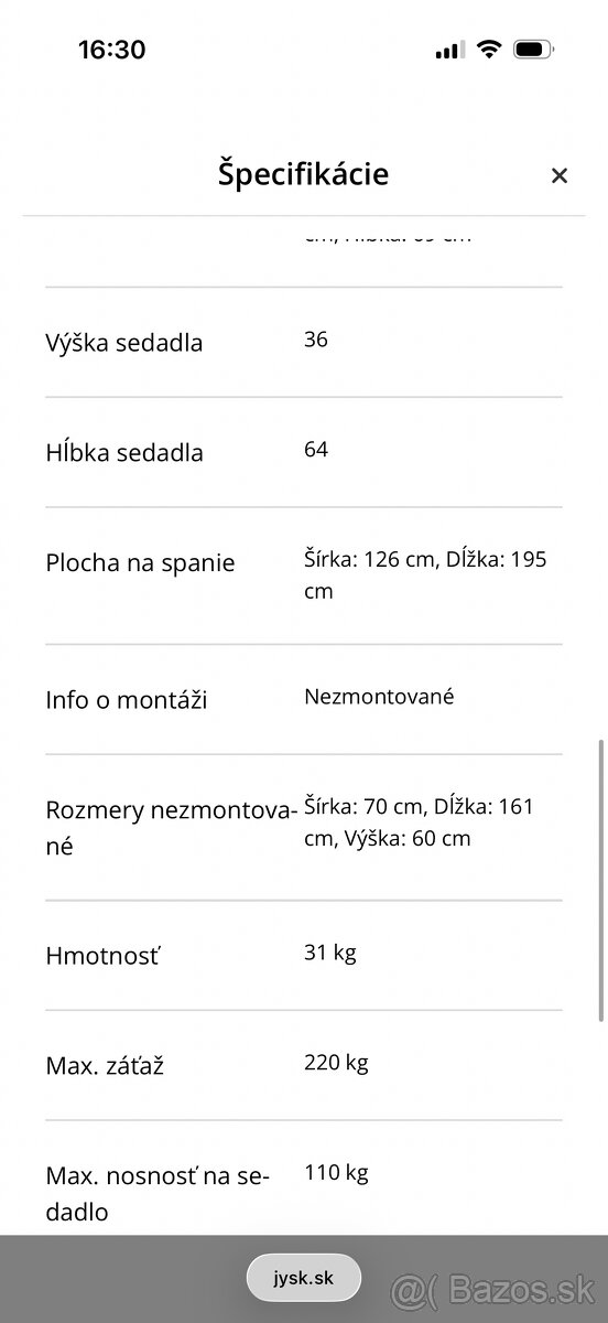 Rozkladaci gauč Jysk - 5
