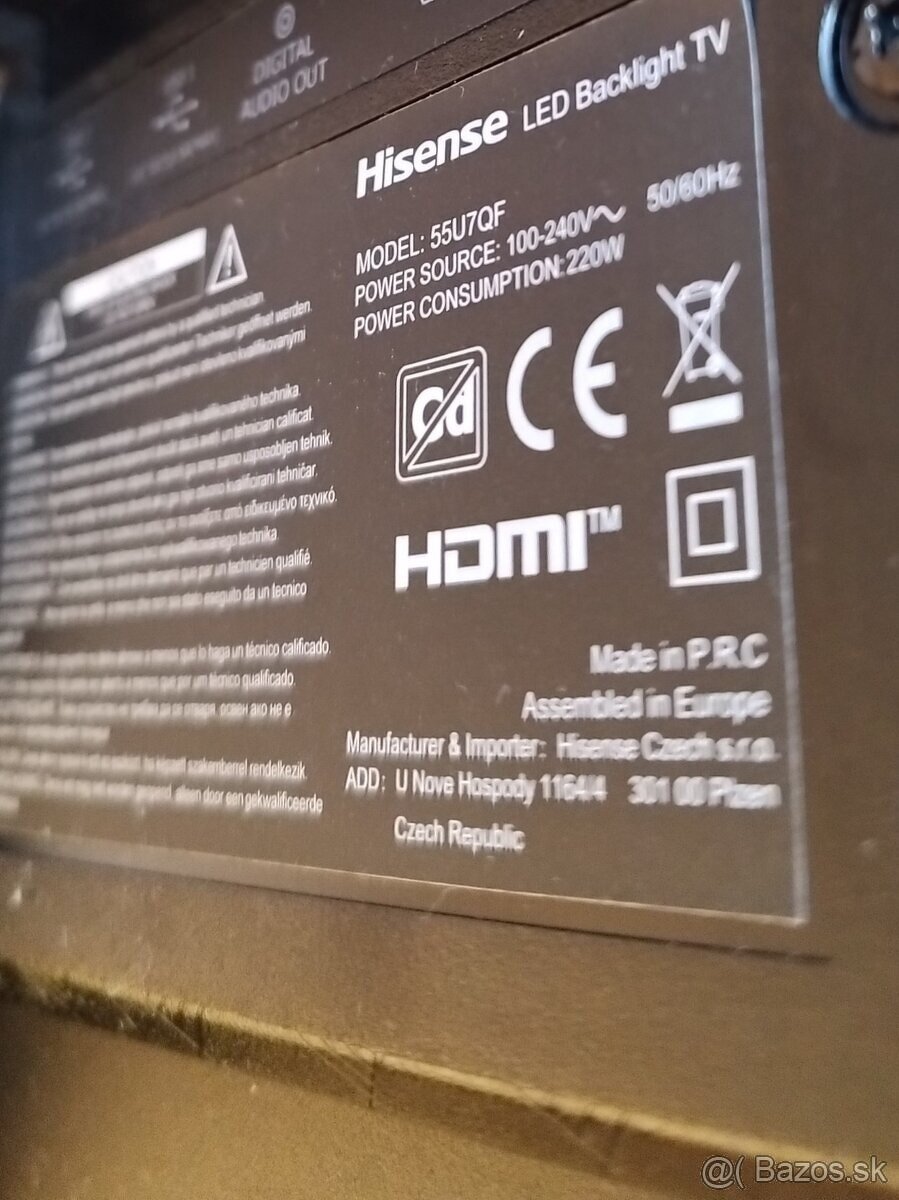 55-palcový (139 cm) QLED 4K SMART TV HISENSE 55U7QF, záruka. - 5