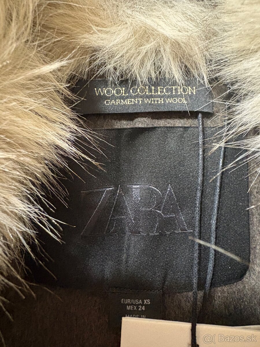 ZARA WOOL COLLECTION KABÁTIK XS OVERSIZE - 5