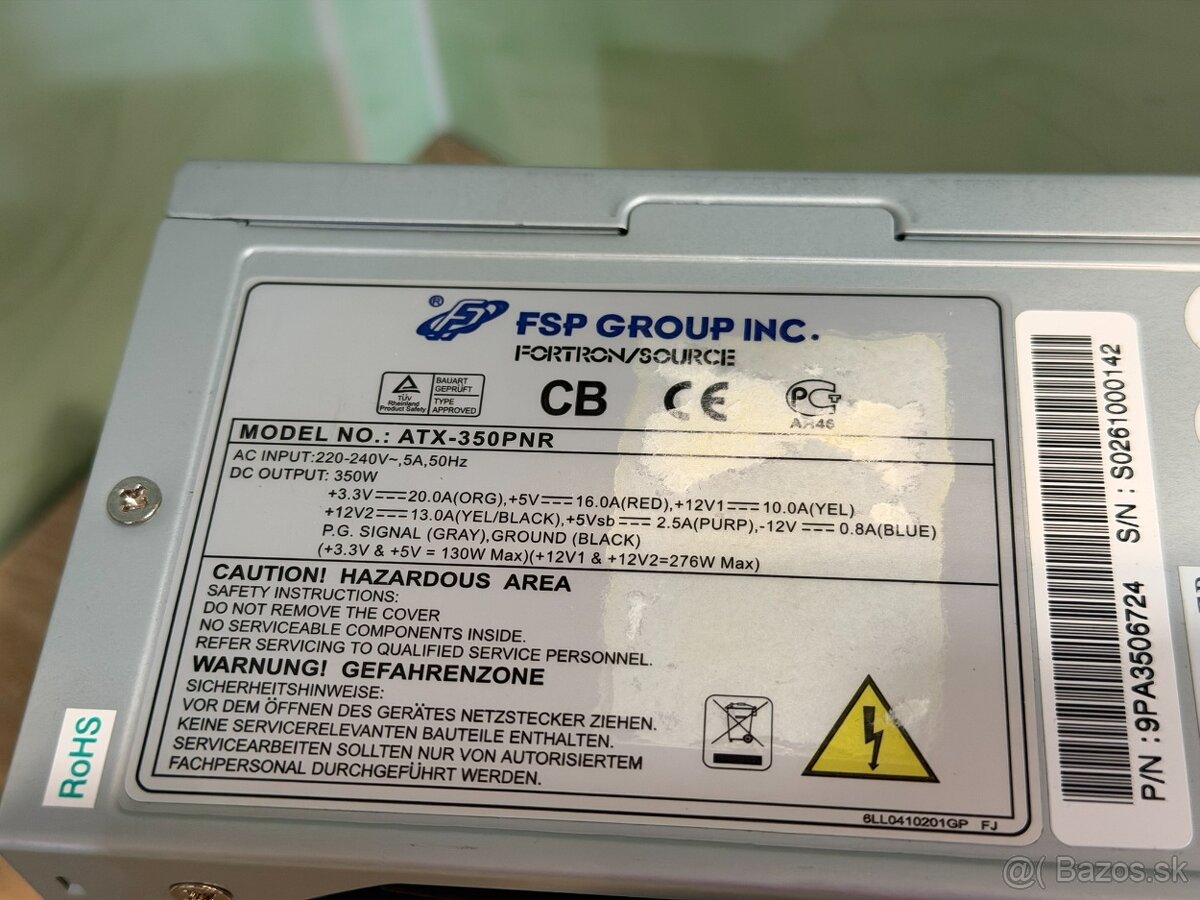 zdroj Fortron 350W, model ATX-350PNR - 5