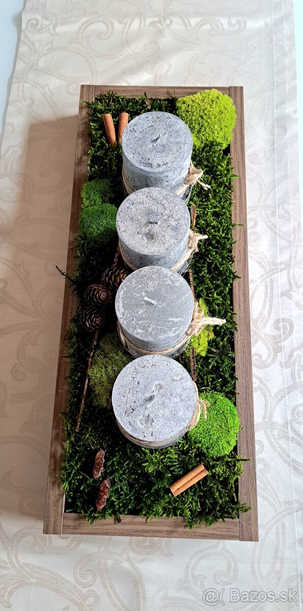 Machové adventné svietniky - 5