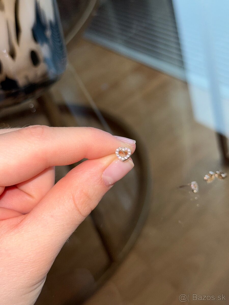 Pandora náušnice v tvare srdca – originál - 5