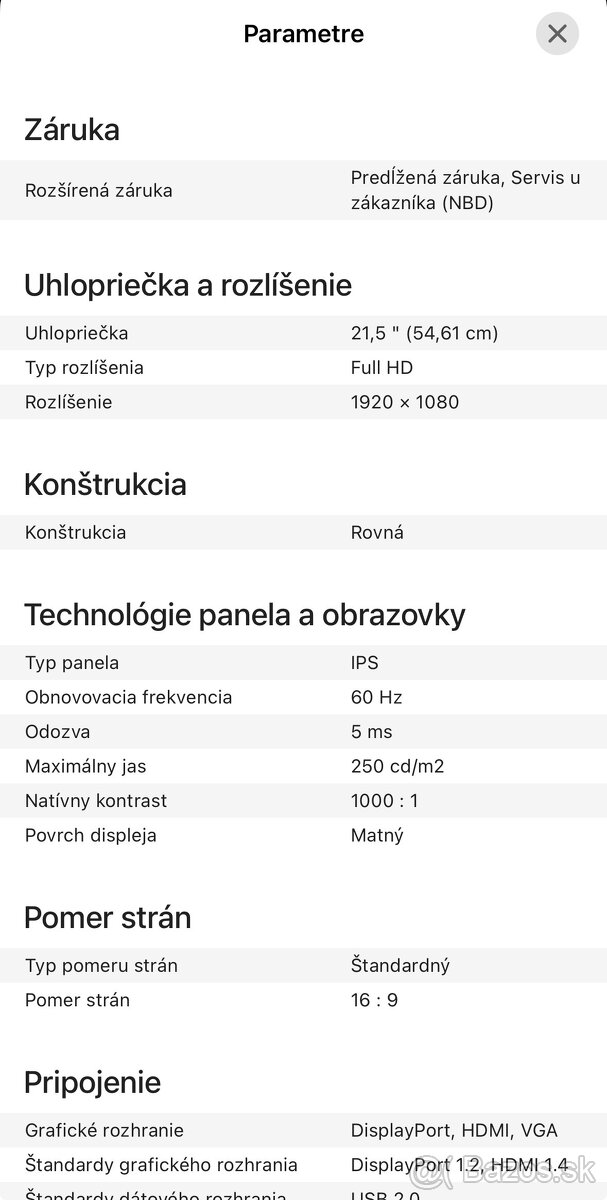 21.5” full HD monitor - 5