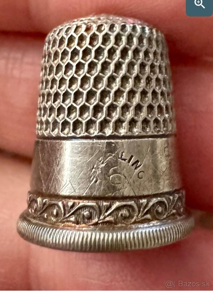 6 starožitných náprstkov, striebro, strieborné - 5