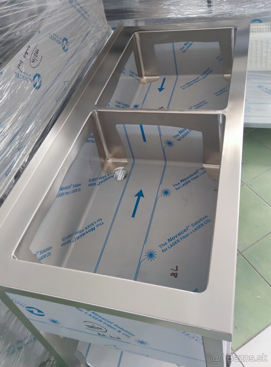 Umývacie gastro stoly, drezy a dvojdrezy s policou - 5