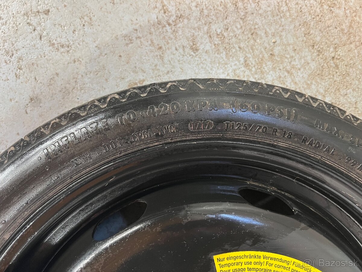 Predám tenké dojazdové na Volkswagen Audi Seat alebo Škoda - 5