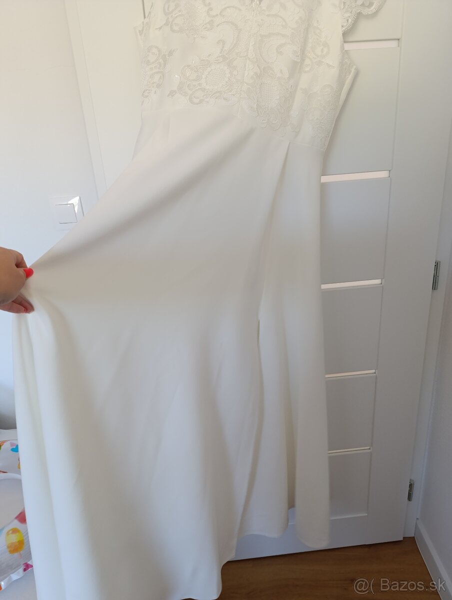 Biele svadobné šaty 48 - 5