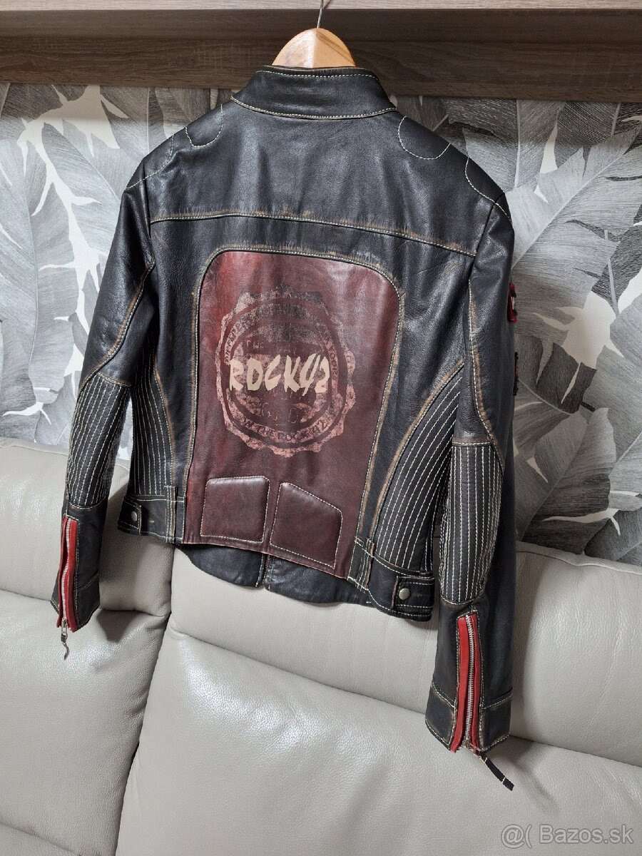 Kožená bunda zn. DIFFERENT veľ. XL - 5