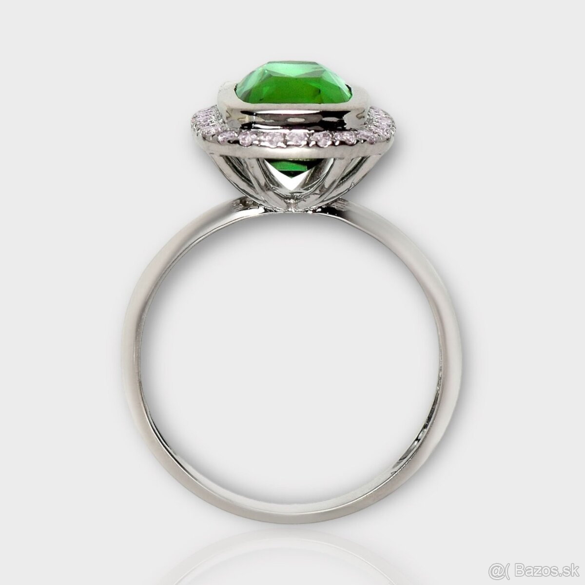 Luxusný zlatý prsteň s mohutným Turmalínom a diamantami - 5