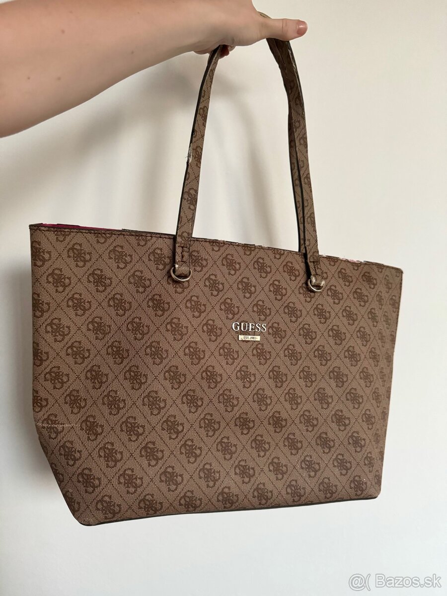 Guess originál kabelka - veľká hnedá - 5