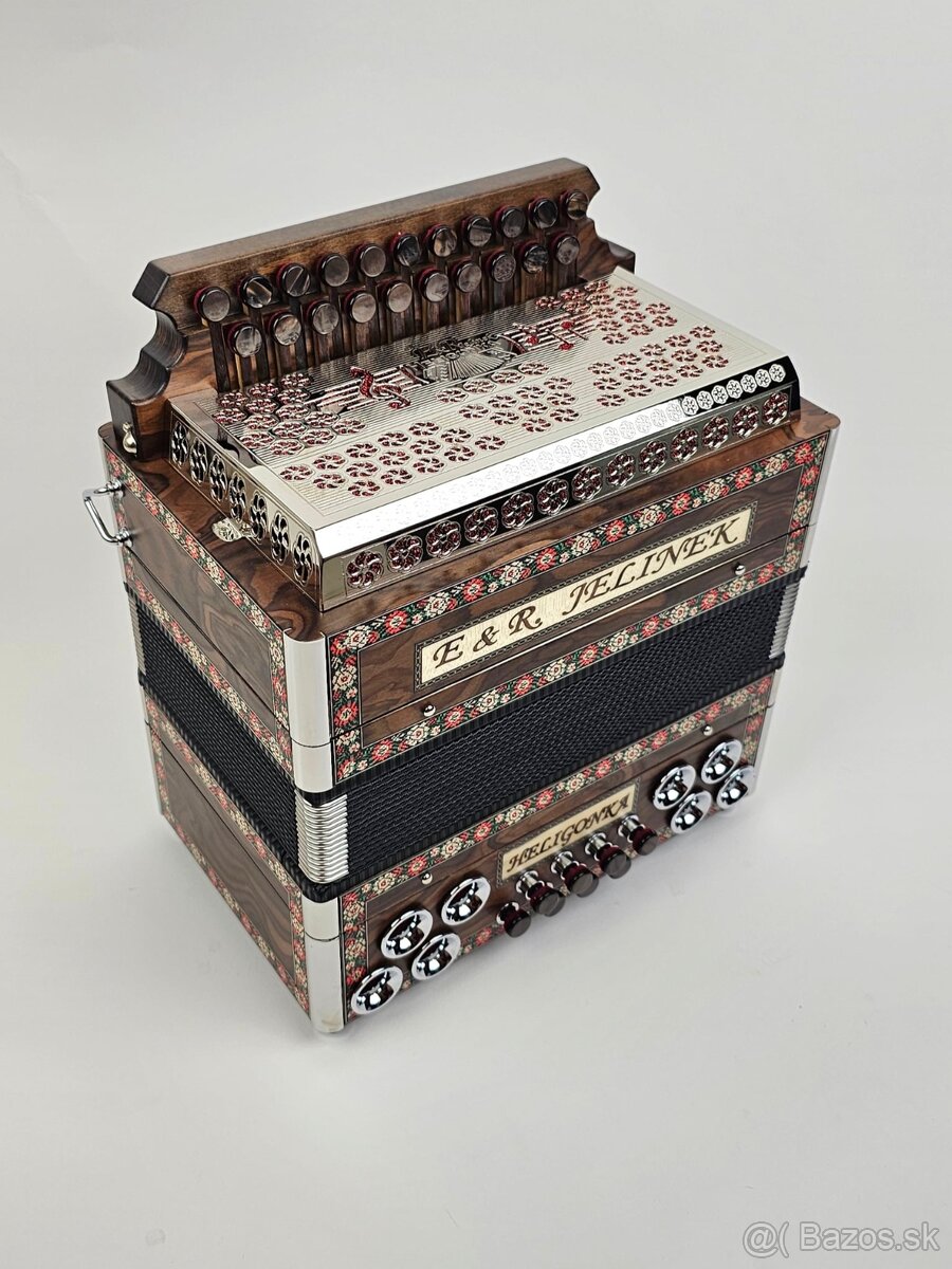 Nová majstrovská 2-radová heligónka JelinekCF(Flora Elegance - 5