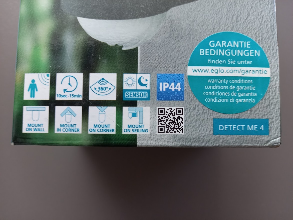 Vonkajší senzor pohybu EGLO- NOVÝ - 5