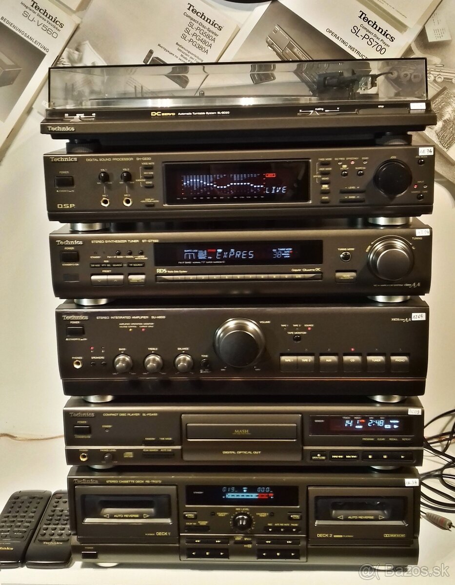 Zostava TECHNICS gramo,tuner,equalizer,zosilnov,CD,deck= C02 - 5