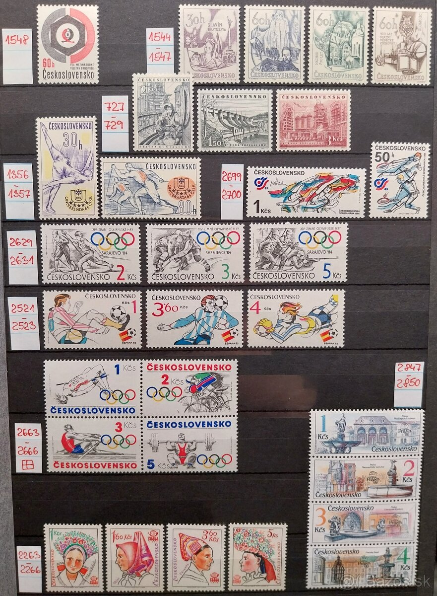 Známky ČESKOSLOVENSKO – 4 - 5