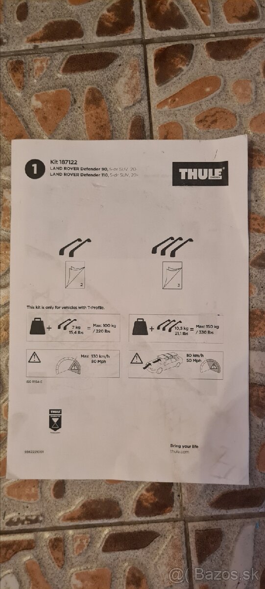 Thule Land Rover Defender stresny nosic