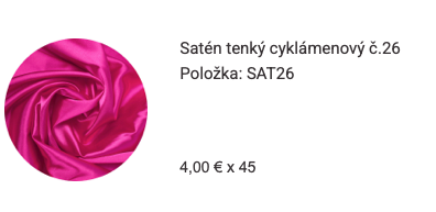Saténová látky - cyklamenová (popis) už len 3 pásy - 5
