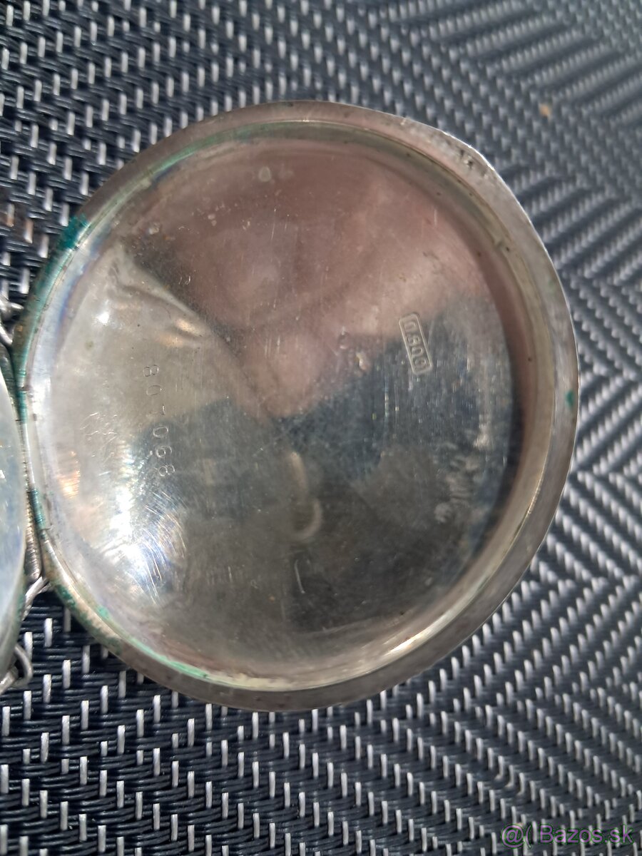 Predám staré strieborné vreckové hodinky - 5