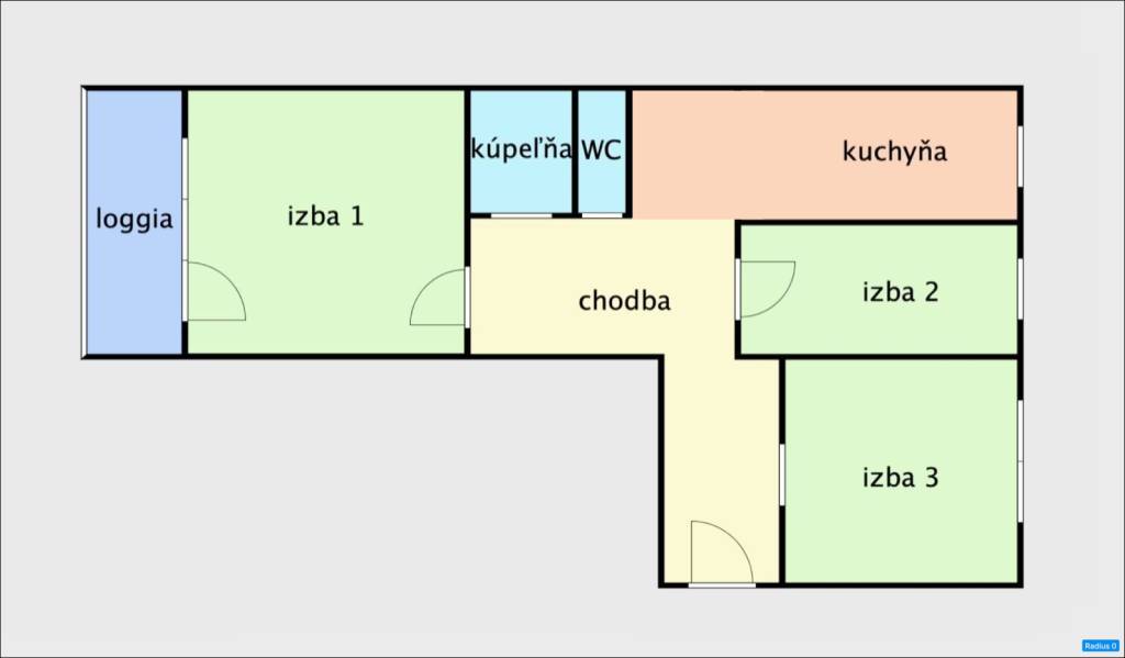Útulný byt s loggiou a klimatizáciou, Rovniankova.Províziu n - 5