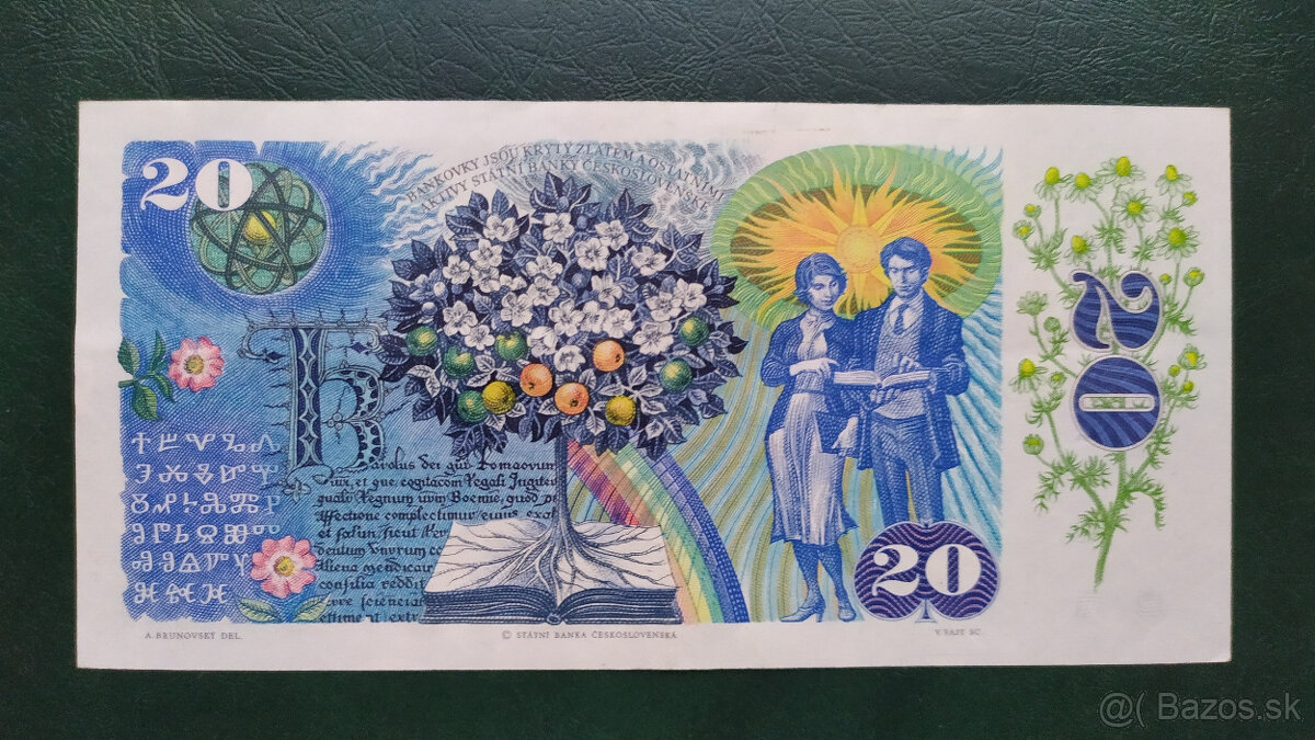 20 Kčs 1988 + kolok SK - 5
