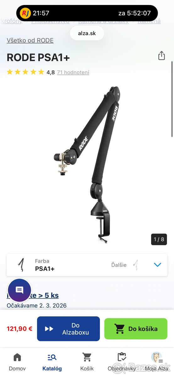 RODE PSA1 + RODE PodMic USB – set (pôvodne 318 €, teraz 200 - 5