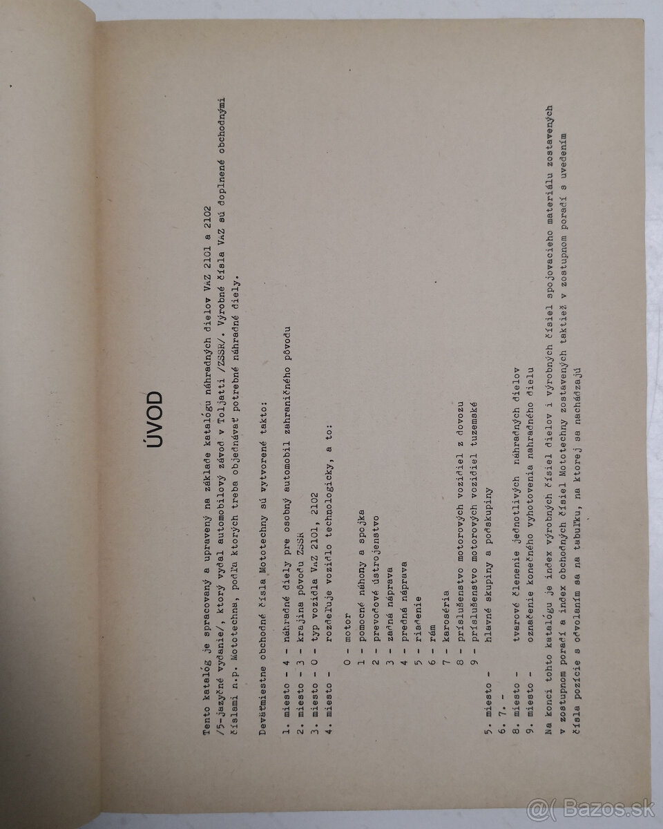 Katalóg náhradných dielov - VAZ 2101 (ŽIGULI) 2 - 5