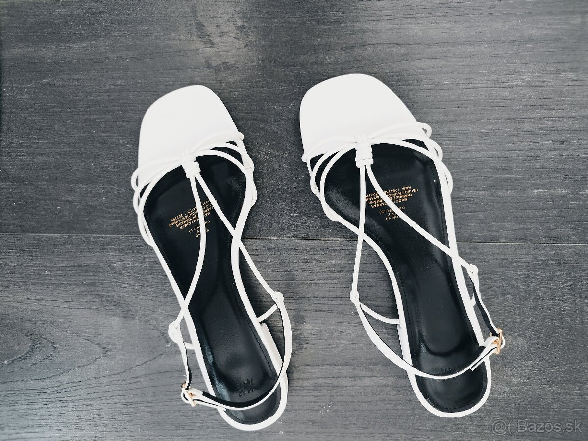 Dámske sandálky 40 biele H&M - 5