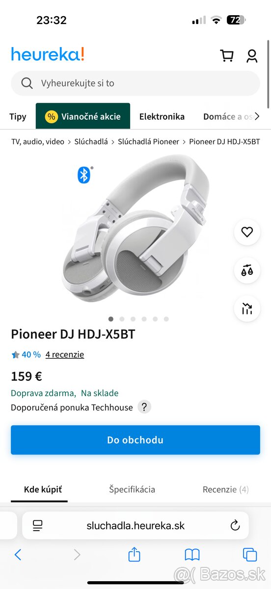 Slúchadla Pioneer DJ HDJ-X5BT-W - 5