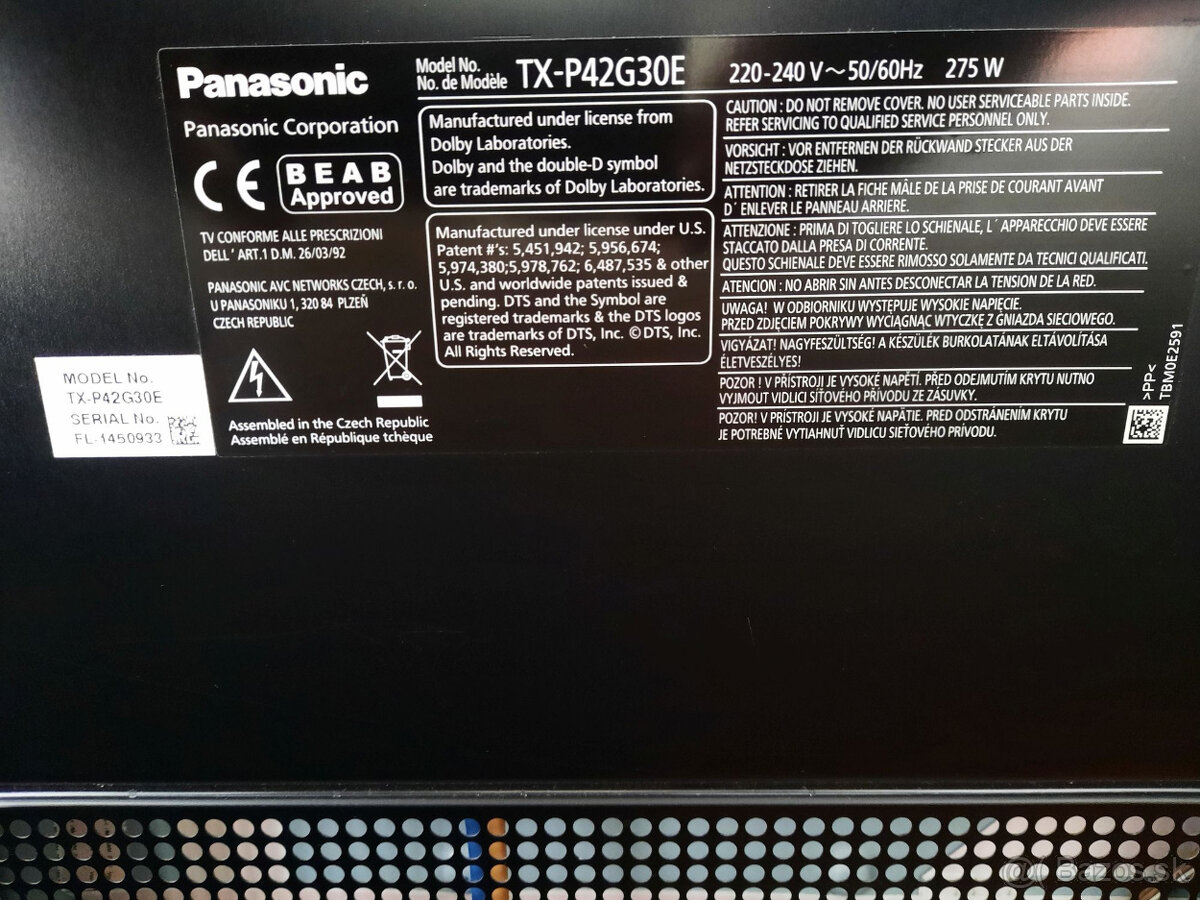 Plazma TV Panasonic TX-P42G30E 42" FullHD - 5
