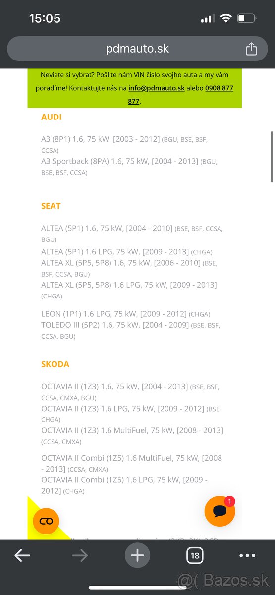 Škrtiaca klapka Continental - 5