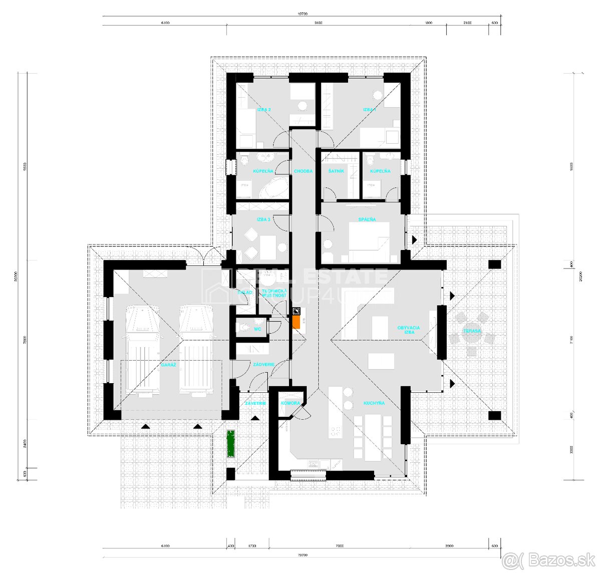 MODERNÝ 5-IZ. BUNGALOV S GARÁŽOU A S POZEMKOM - OVČIARSKO - 5