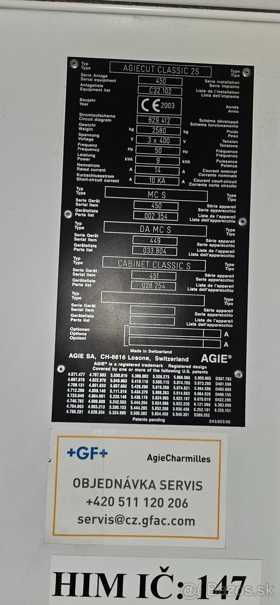 Elektroerozivní drátová řezačka AGIECUT CLASSIC 2S - 5
