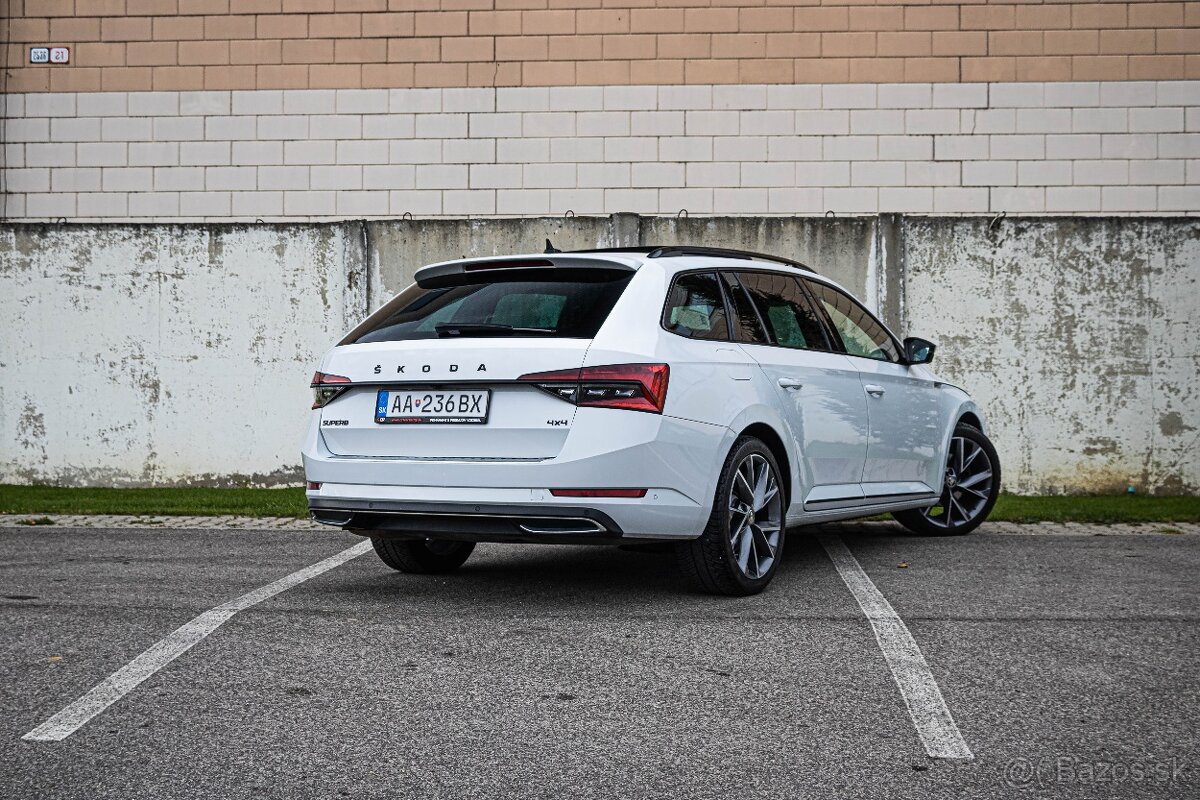Škoda Superb Combi 2.0 TDI SCR Sportline 4x4 DSG White - 5