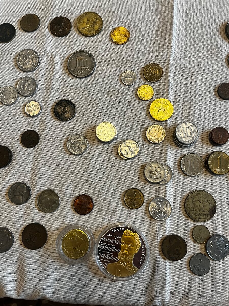 zbierka zahraničných mincí + pamätné medaily - 5
