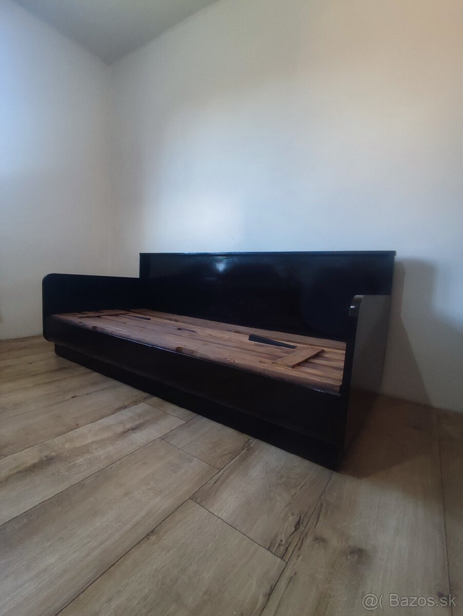 Repasovaná Halabala sedačka, pohovka gauc - 5