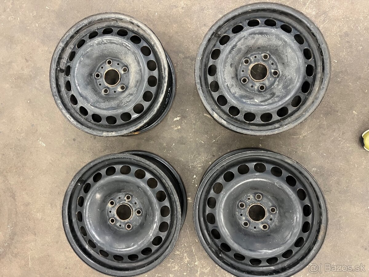 Plechove disky 5x112 r16 57.1mm VW - 5