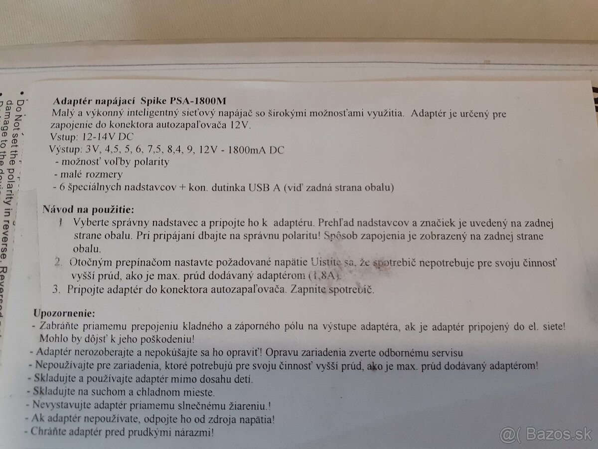 Adaptér menič napätia - 5