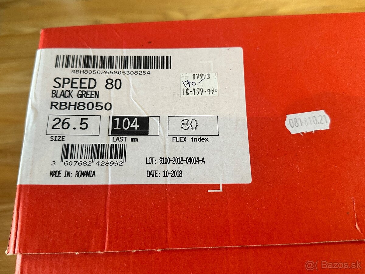 Lyžiarky Rossignol speed 80 BLACK GREEN veľkosť 41 - 5