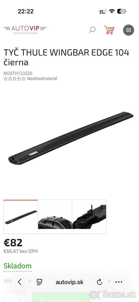 THULE TYČE WINGBAR EDGE 104/95CM BMW X4 - 5