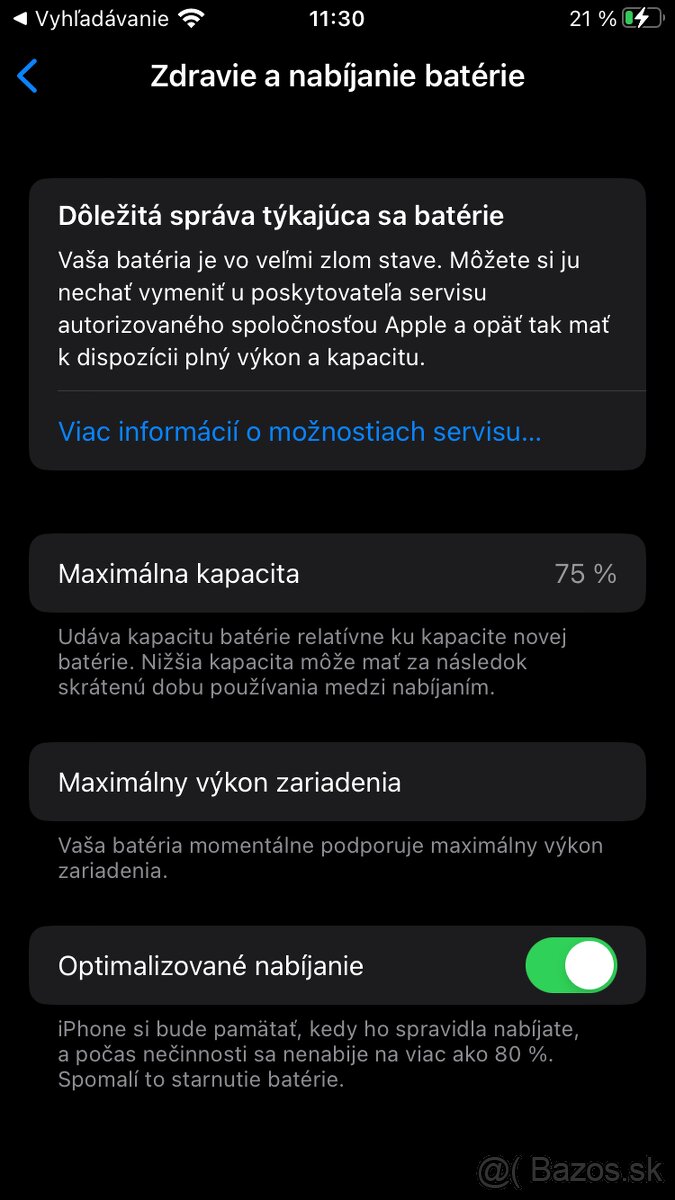 iPhone 8 256 GB - čierna - 75% battery life - 5
