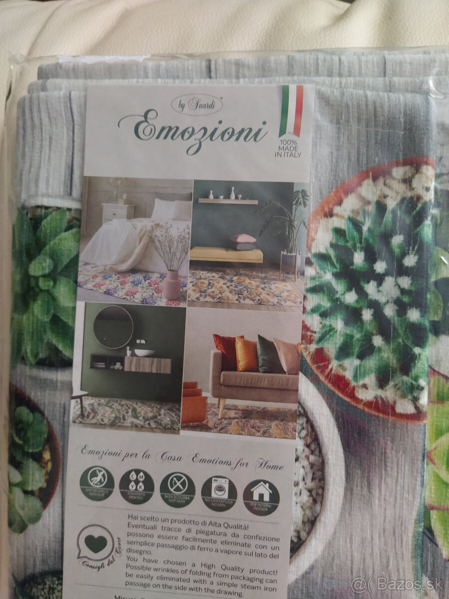 NOVÝ prateľný behúň Kaktusy 58x140 cm (osobný odber) - 5