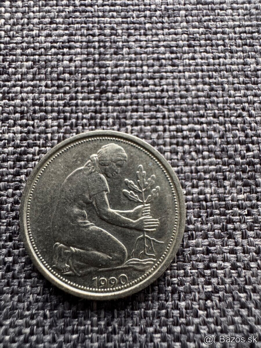 Nemecko - 50 Pfennig 7 ks : 1950, 1966, 1979, 1990, 1992 - 5