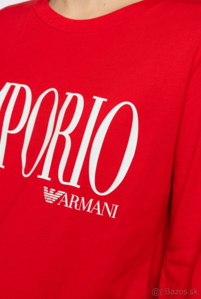 Emporio Armani šaty M červené logo - 5