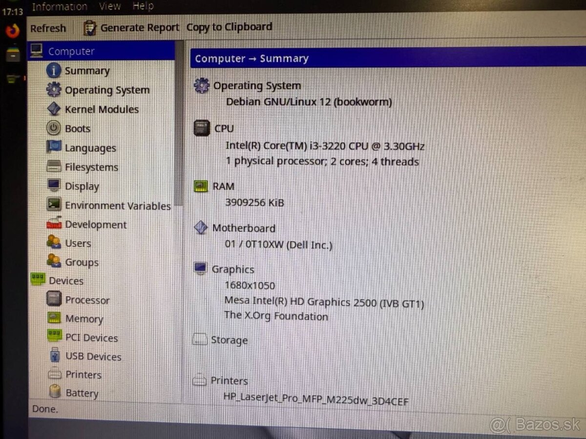 Počítač Dell s LINUXOM / i3-3220 / 4GB RAM / 500GB HDD - 5