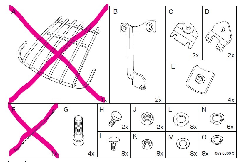Držiaky na spodný rám BMW X5 E53 - 5